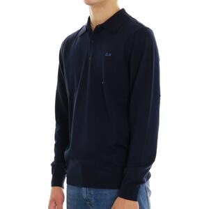 MAGLIA COLLETTO SUN68 BLU